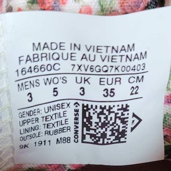 Converse CTAS OX Egret/White/White Floral - Picture 6 of 8